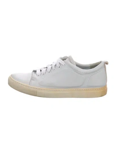 Pre-owned Lanvin Leather Sneakers In White