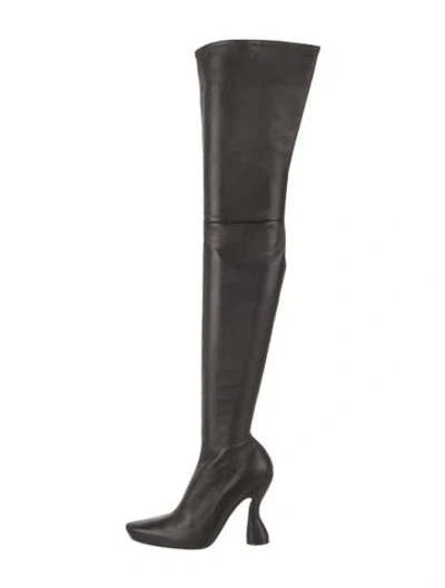 Pre-owned Lanvin Leather Sock Boots In Black/brown