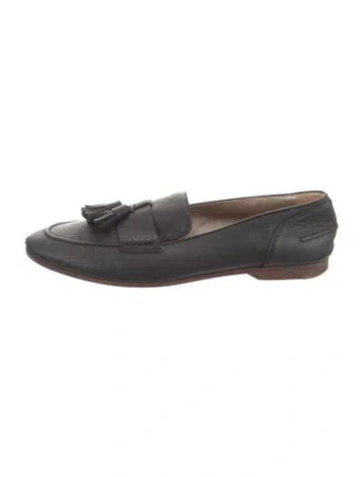 Pre-owned Lanvin Leather Tassel Accents Loafers In Black