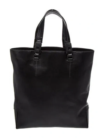 Pre-owned Lanvin Leather Top Handle Bag In Black