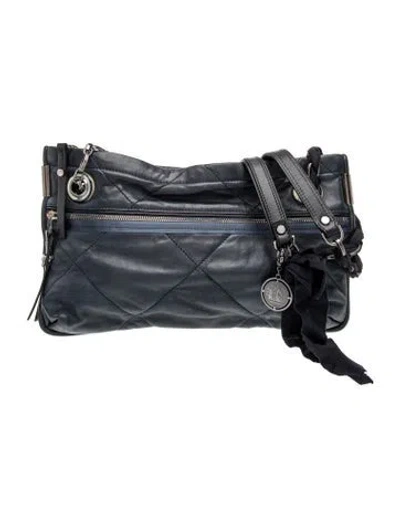 Pre-owned Lanvin Leather Top Handle Bag In Blue