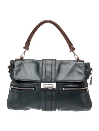 Pre-owned Lanvin Leather Top Handle Bag In Gray
