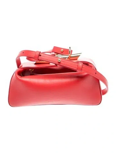 Pre-owned Lanvin Leather Top Handle Bag In Red