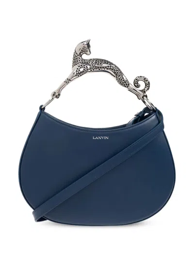 LANVIN LEATHER TOTE BAG WITH CAT HANDLE