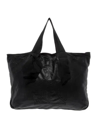 Pre-owned Lanvin Leather Tote In Black
