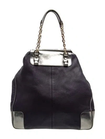Pre-owned Lanvin Leather Tote In Black