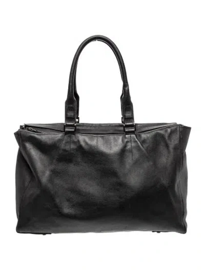 Pre-owned Lanvin Leather Tote In Black