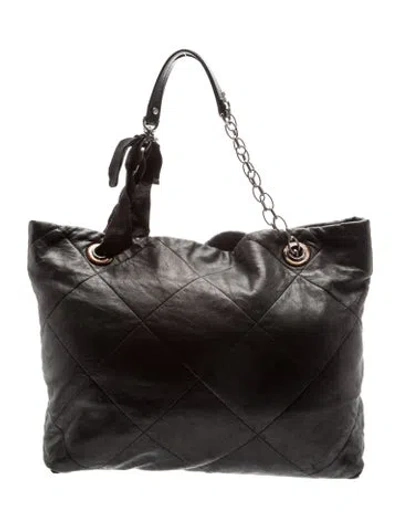 Pre-owned Lanvin Leather Tote In Black