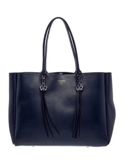 Pre-owned Lanvin Leather Tote In Blue