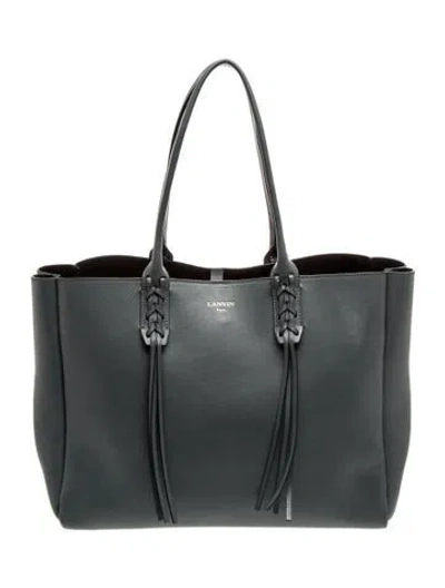 Pre-owned Lanvin Leather Tote In Blue