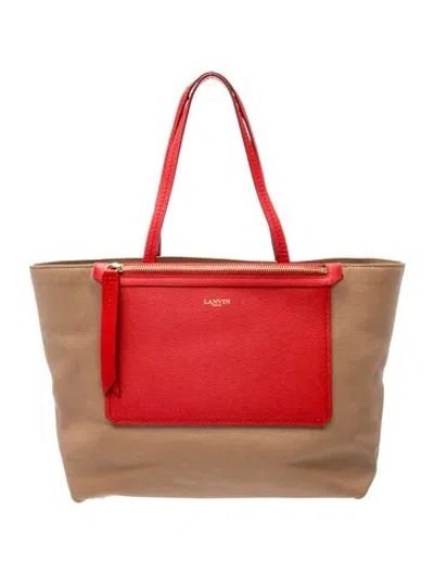 Pre-owned Lanvin Leather Tote In Brown