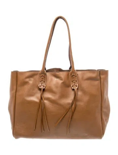 Pre-owned Lanvin Leather Tote In Brown