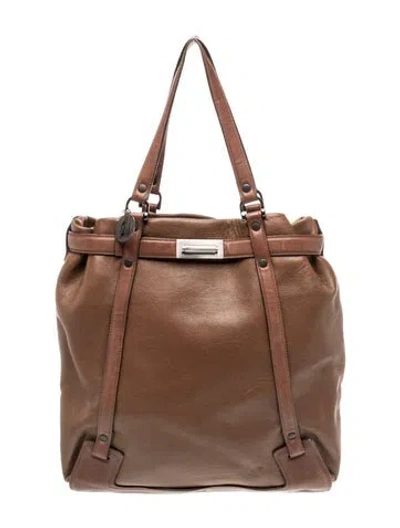 Pre-owned Lanvin Leather Tote In Brown