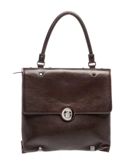 Pre-owned Lanvin Leather Tote In Brown