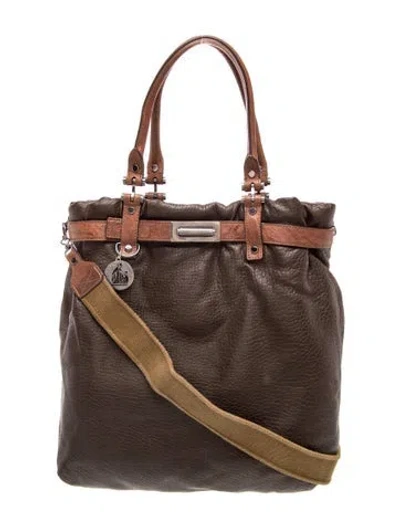 Pre-owned Lanvin Leather Tote In Brown