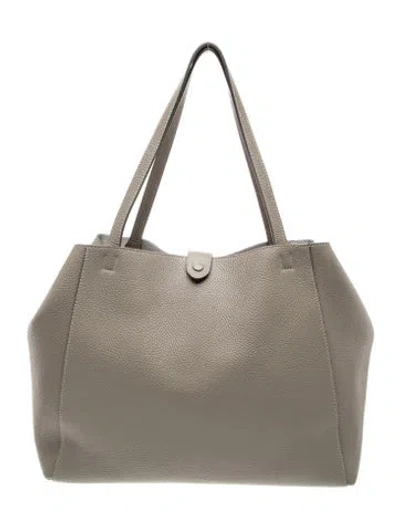 Pre-owned Lanvin Leather Tote In Grey