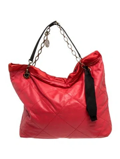 Pre-owned Lanvin Leather Tote In Red