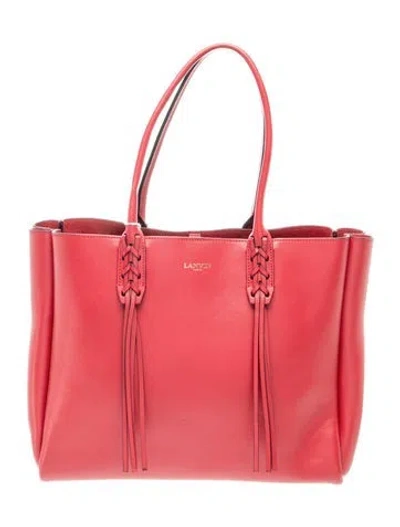 Pre-owned Lanvin Leather Tote In Red