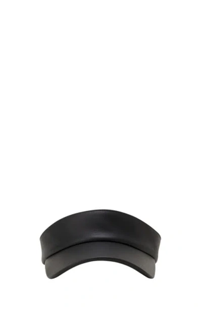 Lanvin Leather Visor In Black