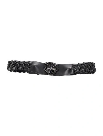 Pre-owned Lanvin Leather Waist Belt In Black
