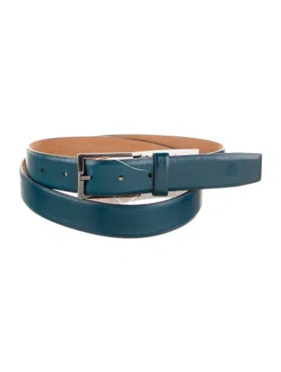 Pre-owned Lanvin Leather Waist Belt In Blue
