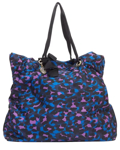 Pre-owned Lanvin Leopard Print Bow Shoulder Tote (authentic Pre-loved)