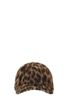 Lanvin Leopard Print Cap In Brown