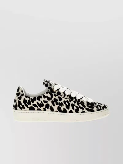 LANVIN 'LEOPARD PRINT LOW-TOP ROUND TOE SNEAKERS'