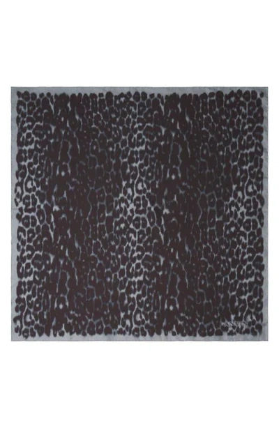Lanvin Leopard Print Silk Scarf In Black