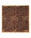 Lanvin Leopard Print Silk Scarf In Brown