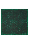 Lanvin Leopard Print Silk Scarf In Green