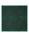 Lanvin Leopard Print Silk Scarf In Green