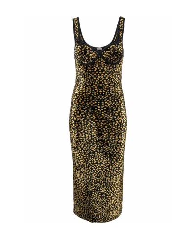 Lanvin Leopard-style Shift Dress In Brown