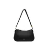 Lanvin Letter Detail Shoulder Bag In Black