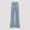 Lanvin Blue Wide-leg Cuffed Jeans
