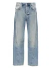 Lanvin 'faded Wash' Five-pocket Jeans With Belt Loops In Light Blue