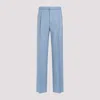 Lanvin Wool Straight-leg Pants In Light Blue
