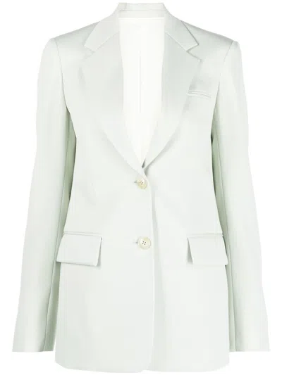 Lanvin Light Green Virgin Wool Blazer In Multi