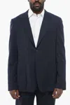 Lanvin Light Wool Blazer With Patch Pockets In Blue