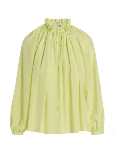 LANVIN YELLOW PUFF SLEEVES BLOUSE TOP