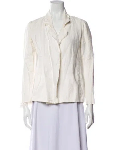 Pre-owned Lanvin Linen Blazer In Neutral