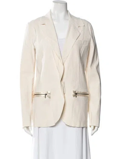 Pre-owned Lanvin Linen Blazer In Neutral
