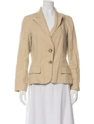 Pre-owned Lanvin Linen Blazer In Neutral