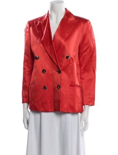 Pre-owned Lanvin Linen Blazer In Orange