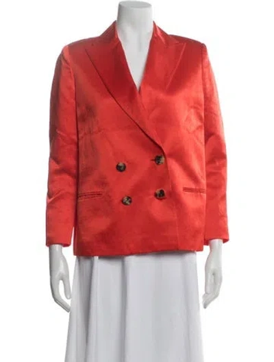 Pre-owned Lanvin Linen Blazer In Orange