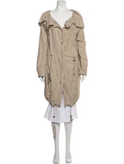 Pre-owned Lanvin Linen Coat In Neutrals