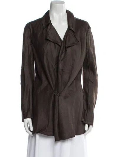 Pre-owned Lanvin Linen Jacket In Brown