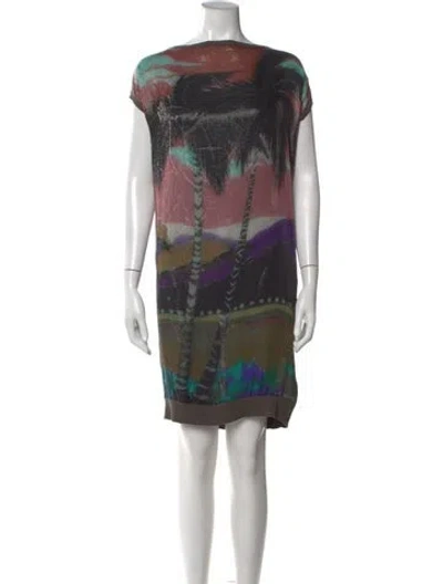 Pre-owned Lanvin Linen Knee-length Dress In Silver