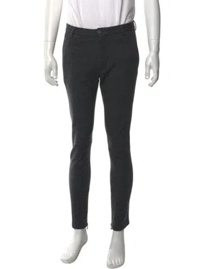 Pre-owned Lanvin Linen Pants In Gray