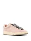 Lanvin Lite Curb Low Top Sneakers Shoes In Pale Pink